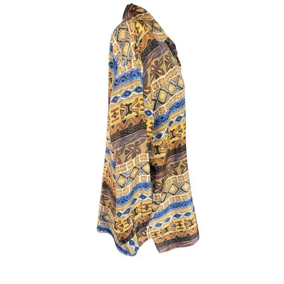 Stunt Collection Button Down Silk Blouse Women Size Medium Vintage - Picture 6 of 10